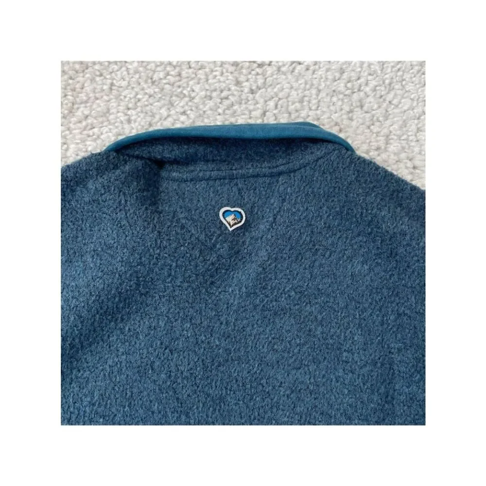Kuhl Alpaca Fleece Zip Jacket Blue Thumbholes Women Medium